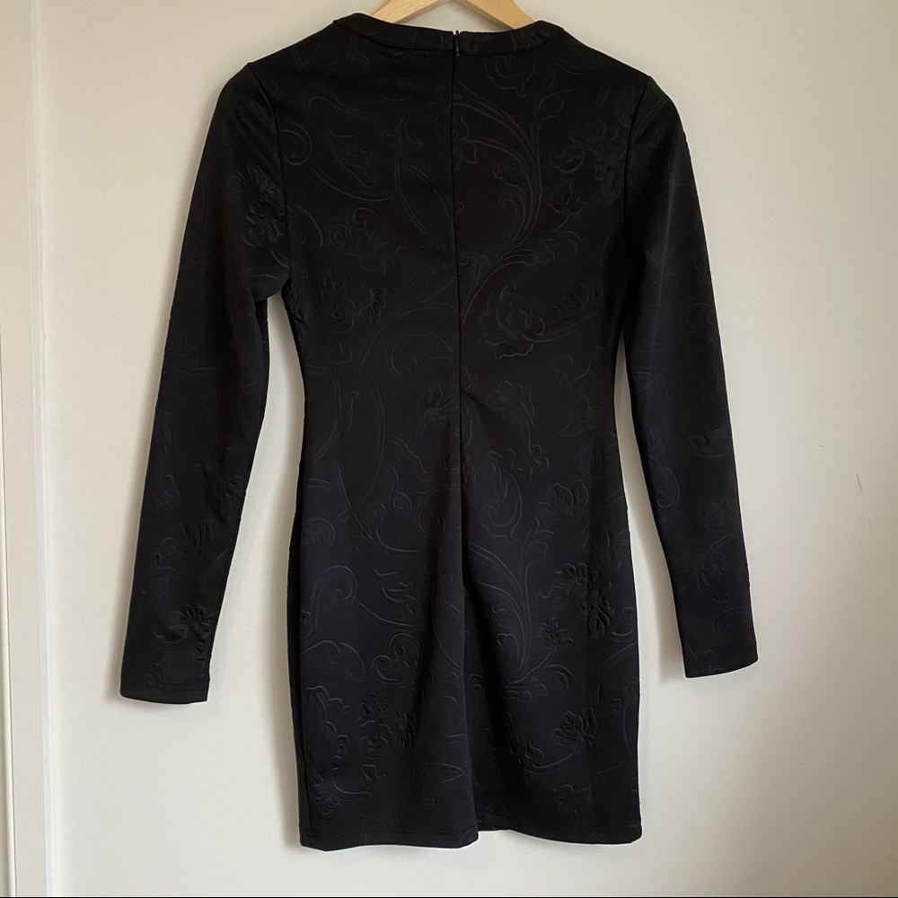 ⛔️Mossman black Long sleeve embossed dress AU8 - Picture 5 of 12